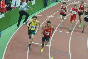 Deutsche Jugend-Hallenmeisterschaften 2016, 800 Meter, 3. Vorlauf. Foto: Mathias Schwenke