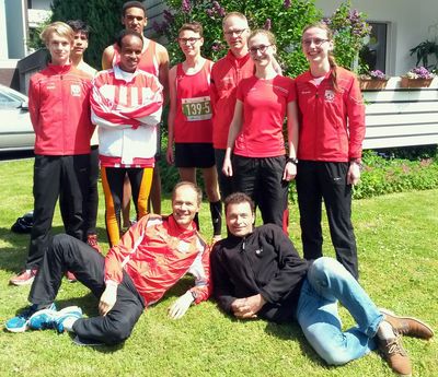 Die Ahlener Mannschaften bei der Beckumer Marathonstaffel